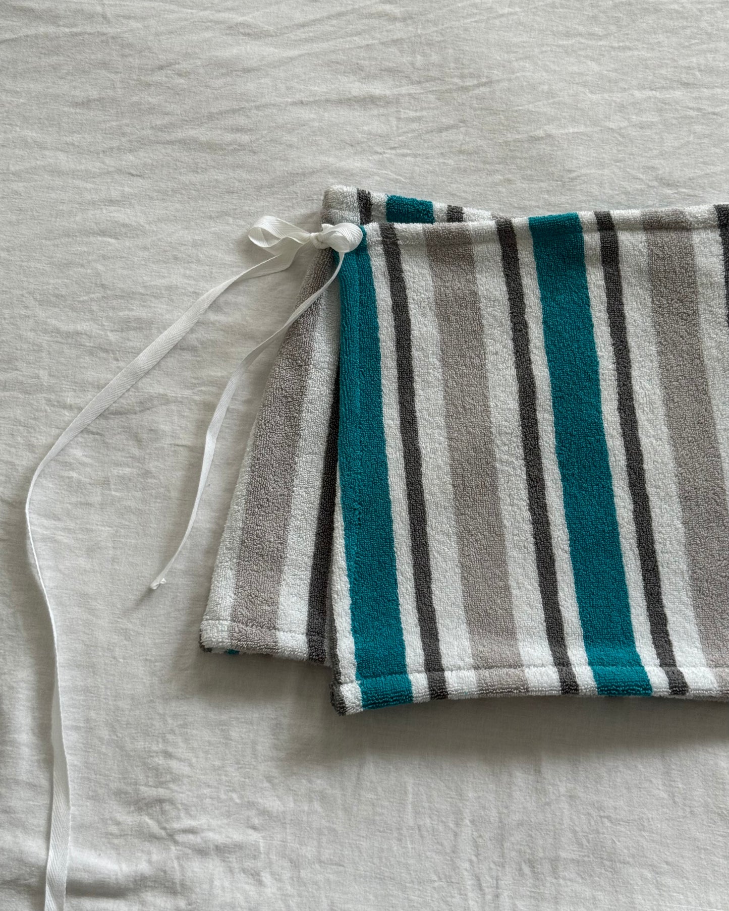 Wrap Skirt in TEAL STRIPE