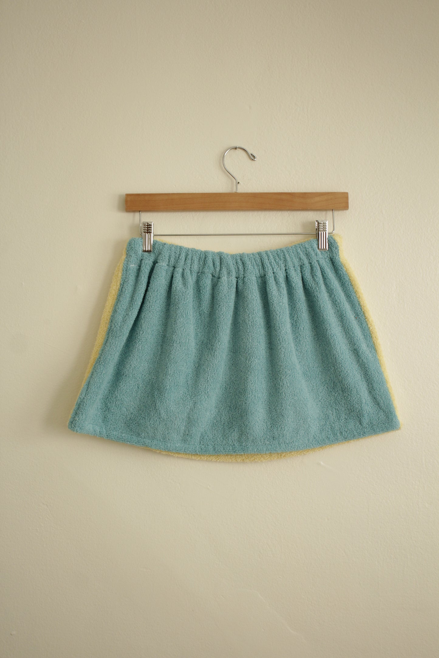 Towel Skirt in YELLOW + BLUE