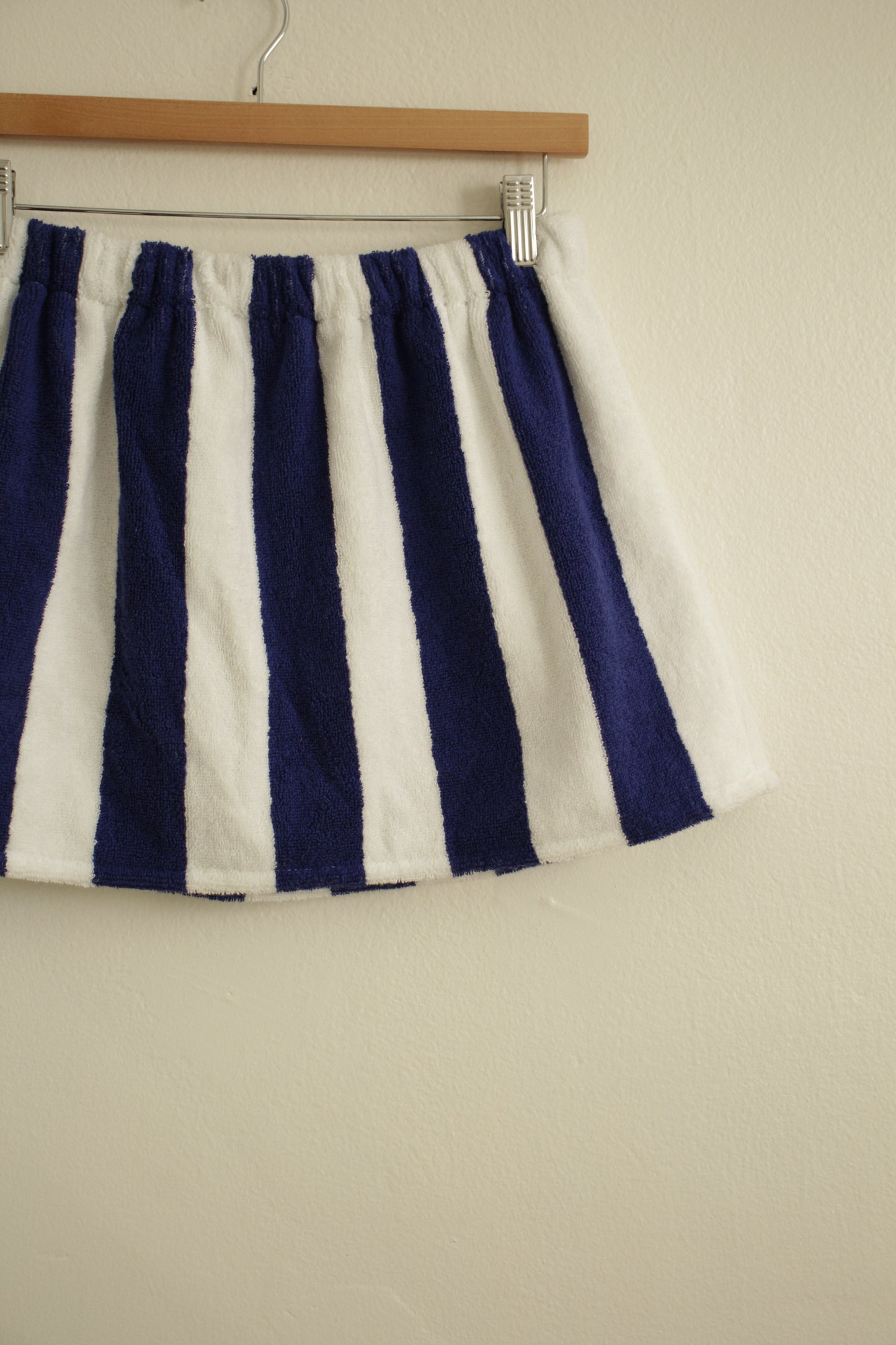 Towel Skirt in NAVY + WHITE
