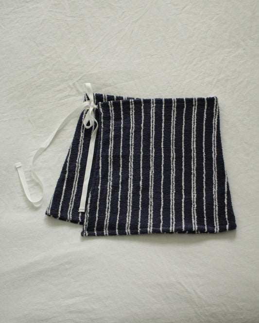Wrap Skirt in NAVY STRIPES