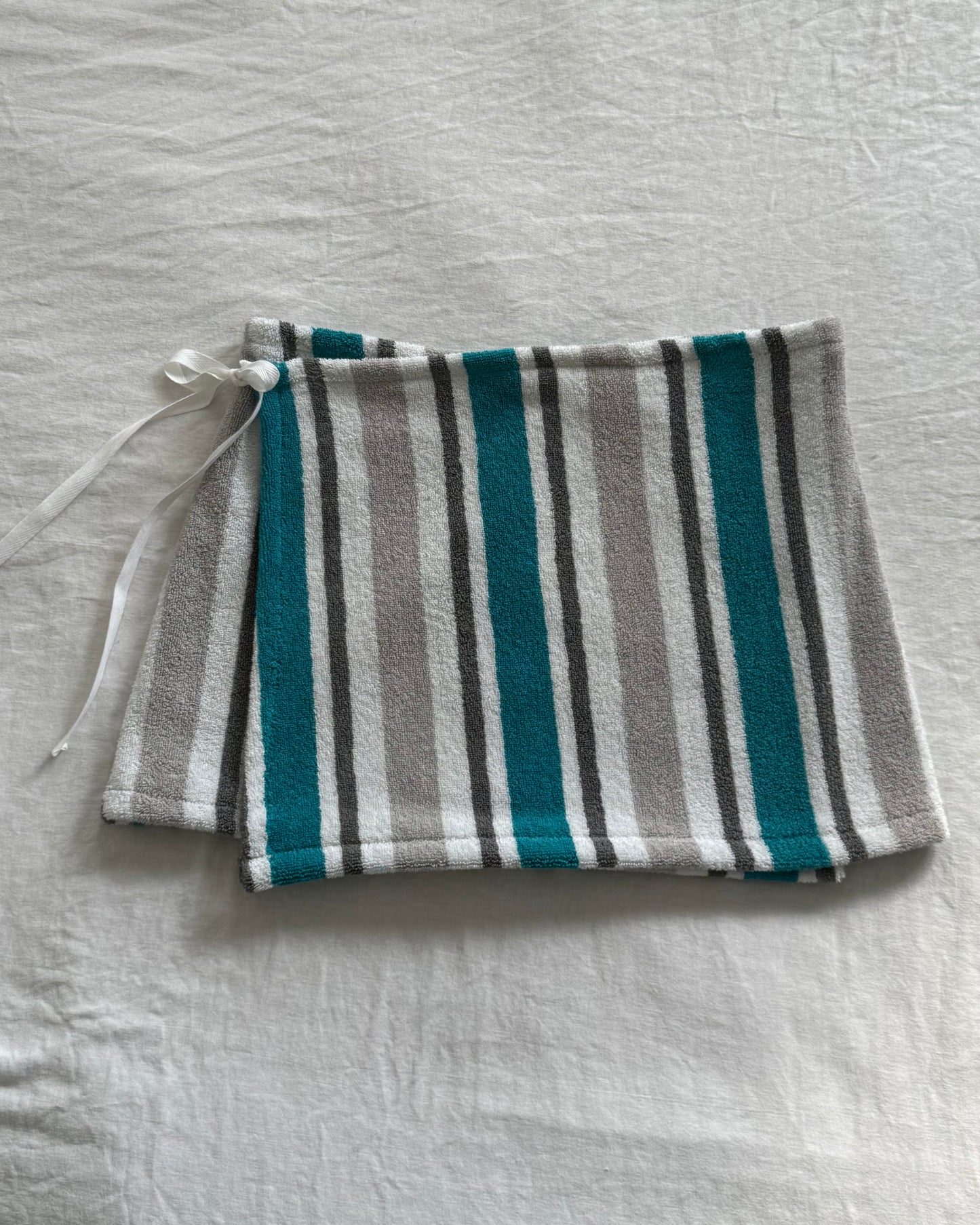 Wrap Skirt in TEAL STRIPE