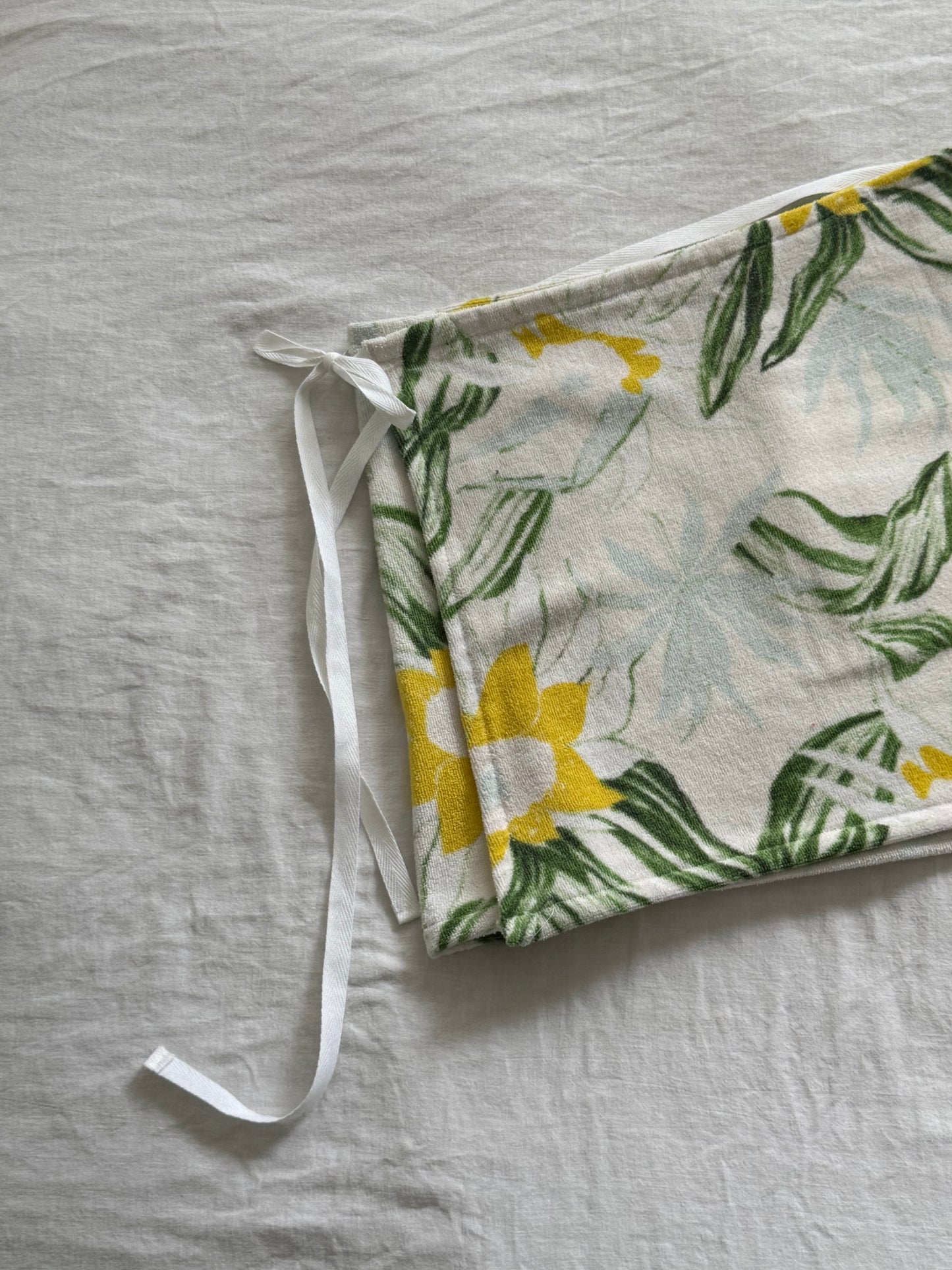 Wrap Skirt in WHITE FLORAL