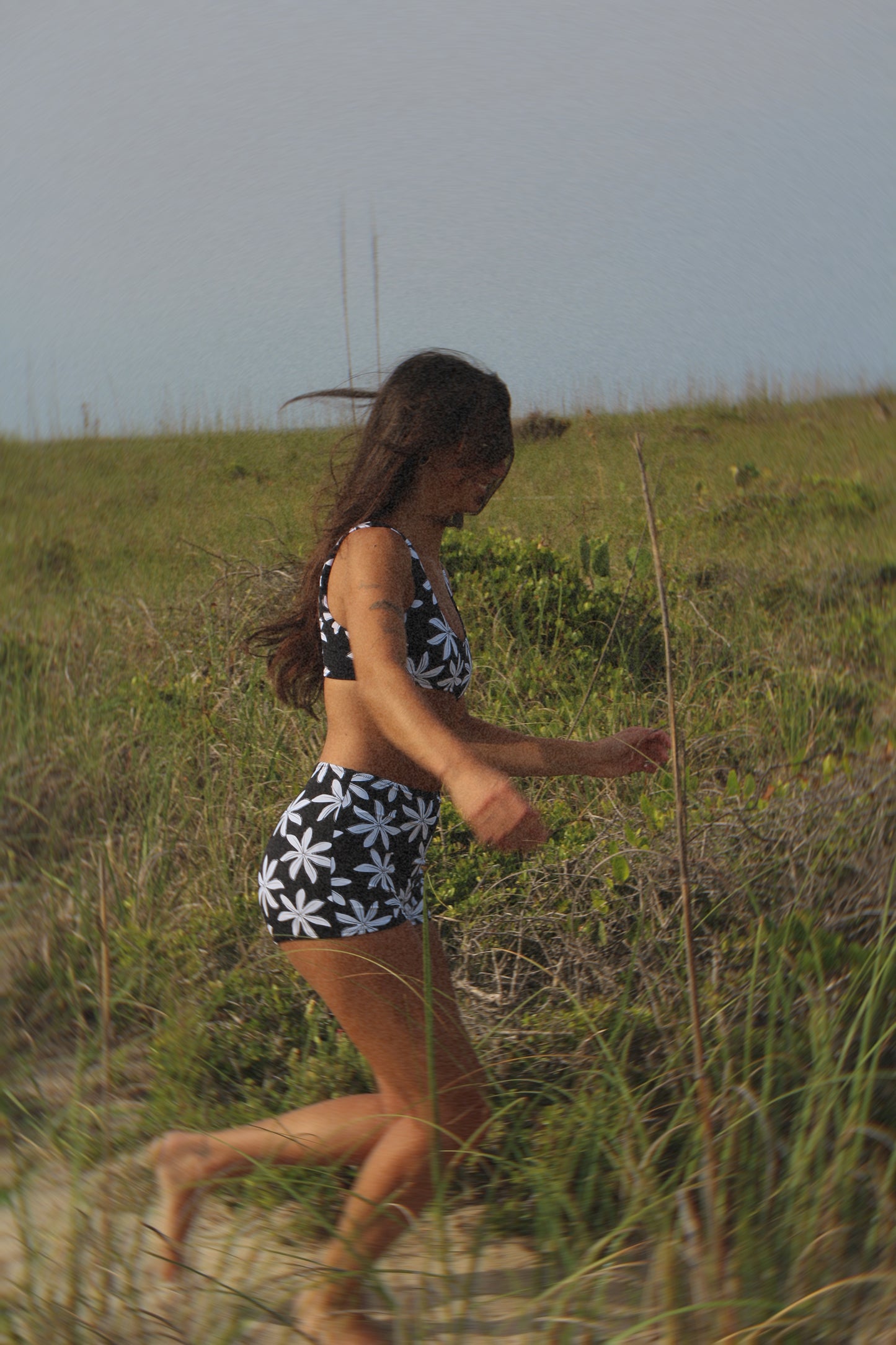 High Rise Surf Shorties in Flora