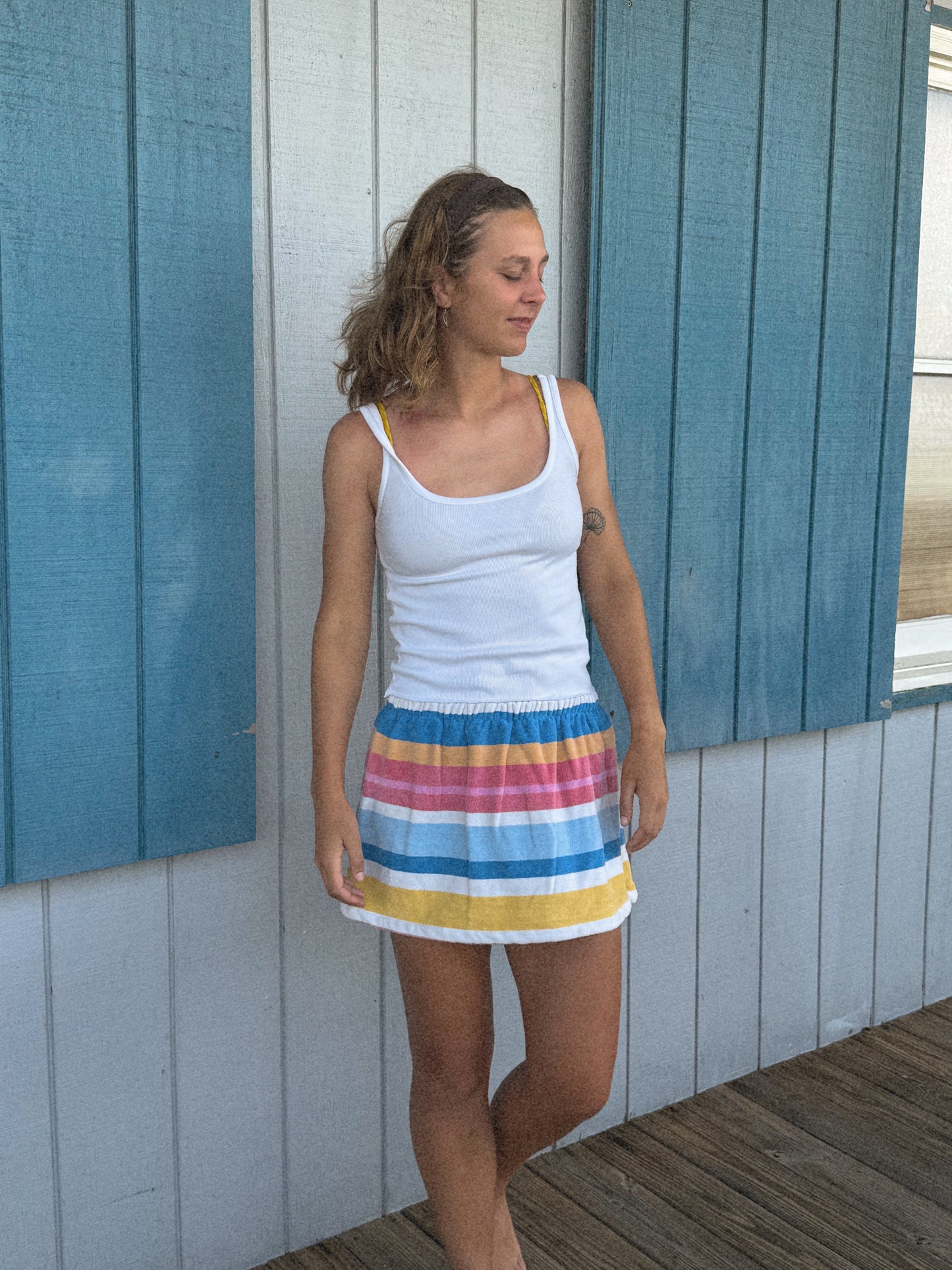 Towel Skirt in Stripes