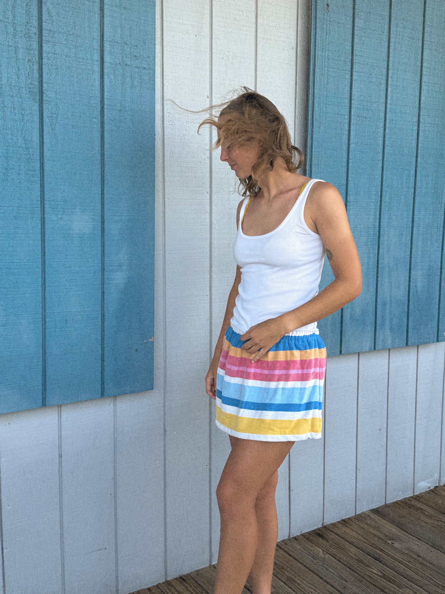 Towel Skirt in Stripes
